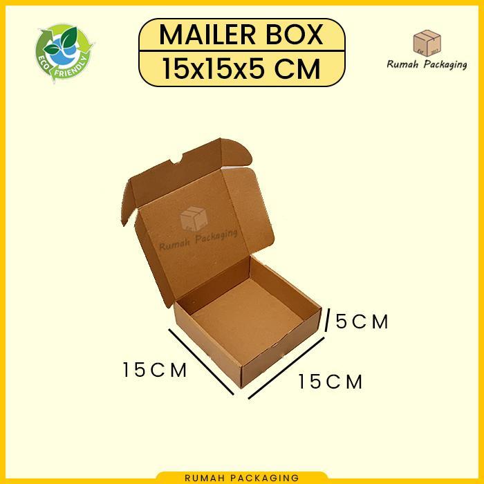 Kardus / Kotak Box Mailer Die Cut Packing Polos 15x15x5 cm