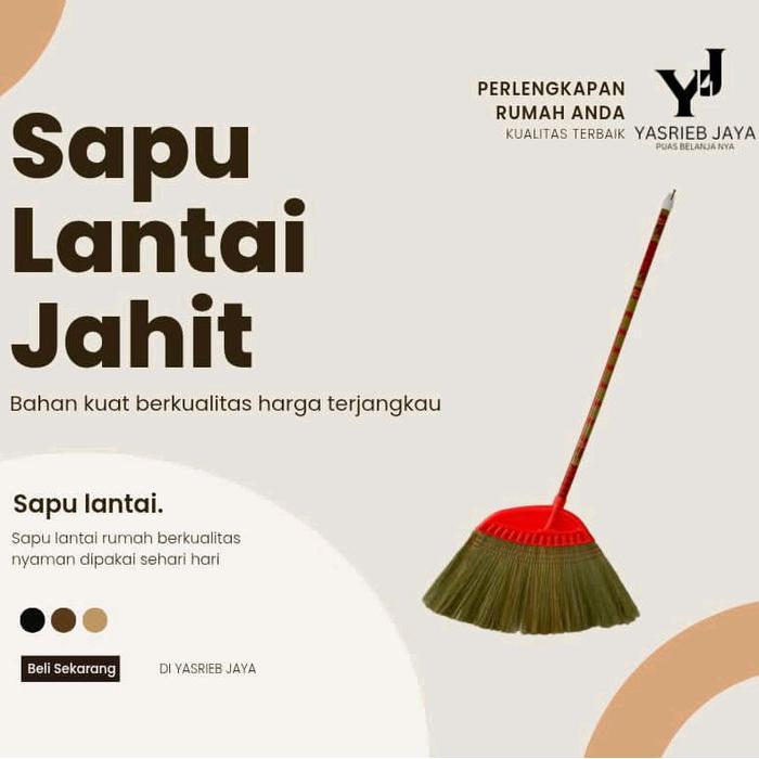 Sapu Rayung & Sapu Lantai dengan Pegangan Warna-warni untuk Kebersihan Rumah