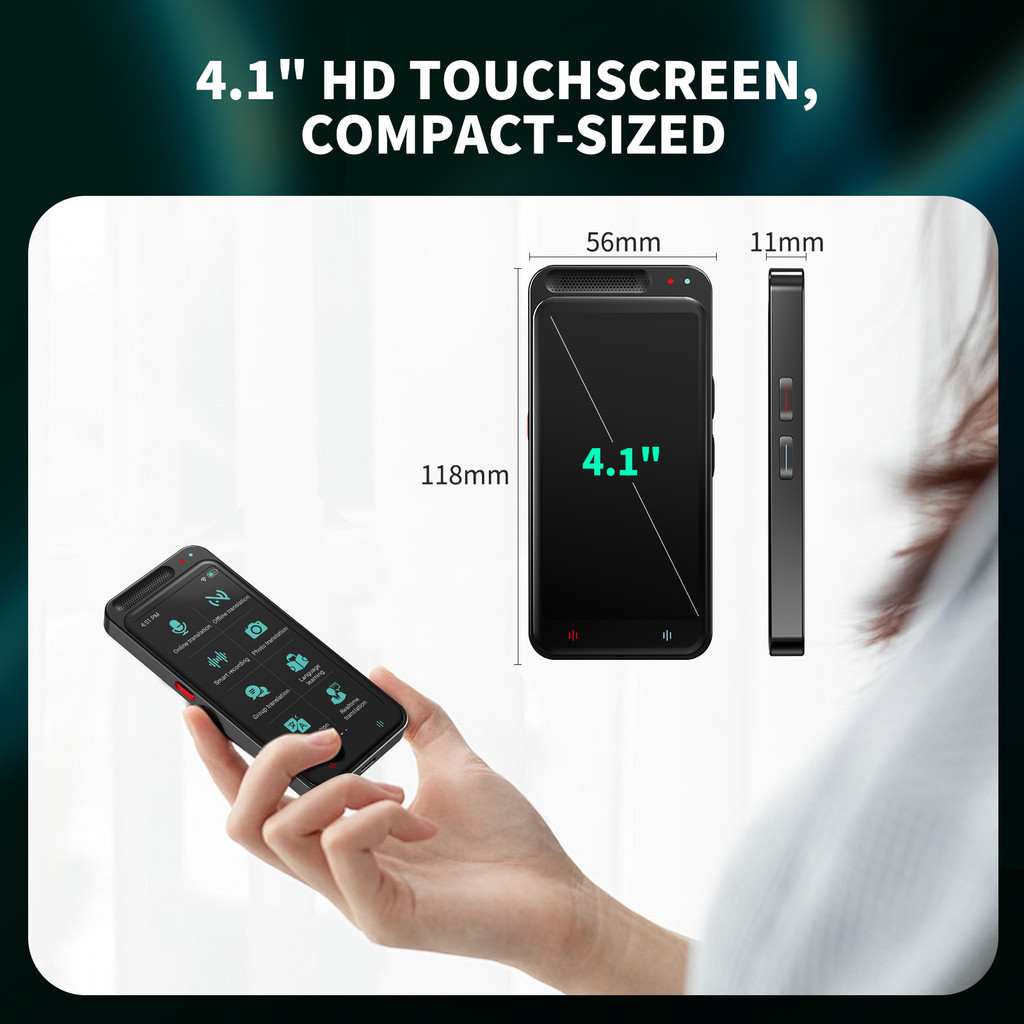 Z6 Portable Voice Translator 139 Languages Real-time Translation 4.1 inch Smart Instant Translator