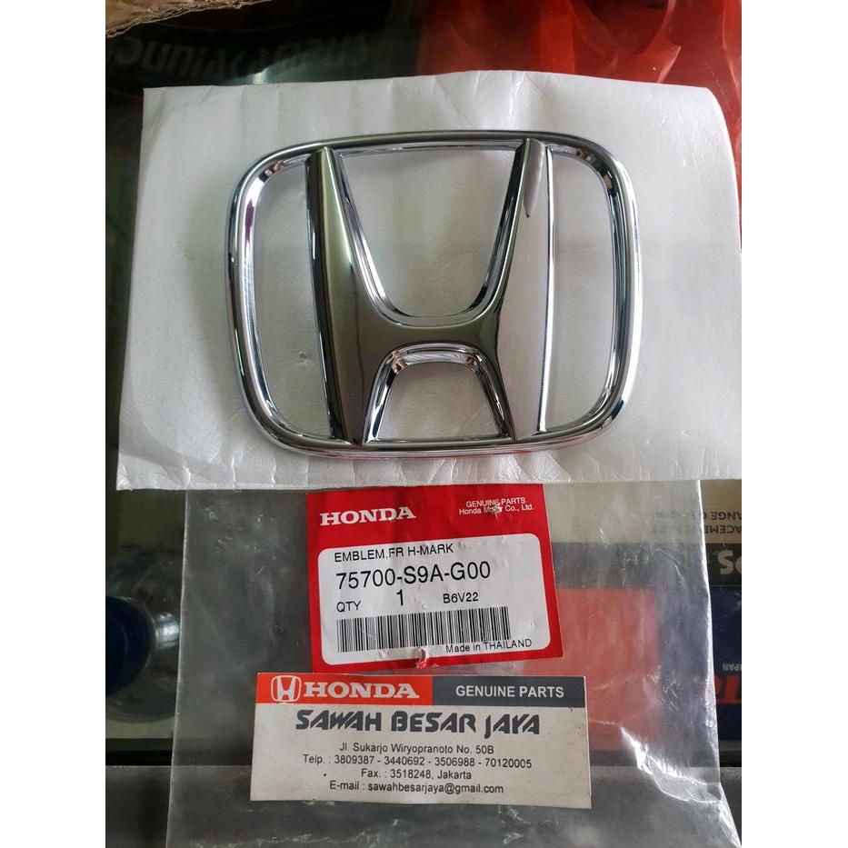 EMBLEM LOGO LAMBANG H DEPAN HONDA CRV RD RE GEN.2-3 2004 2005 2006 2007 2008 2009 . CIVIC FD-1 FD-2