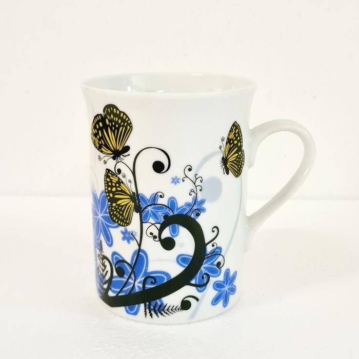 Ready Mug Keramik Motif Kupu Kupu 250 Ml