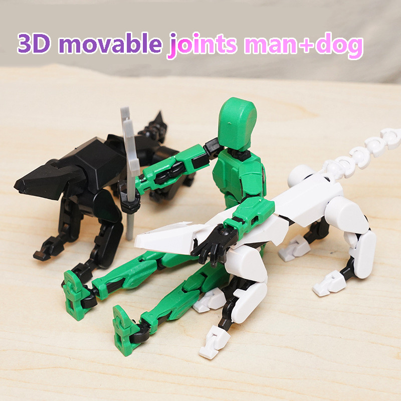 3D Multi-Jointed Movable Shapeshift Robot Joint Dog Creative Printed Mannequin Dummy Action Model