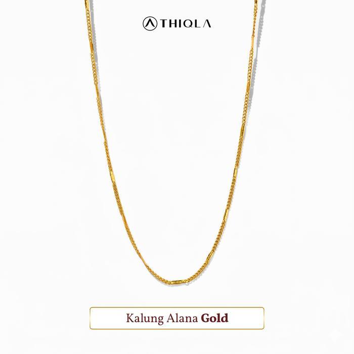 Thiqla - Kalung Fuji Alana - Kalung Kecil Dan Tipis Elegan Mirip Kalung Emas Asli - Kalung Remaja &