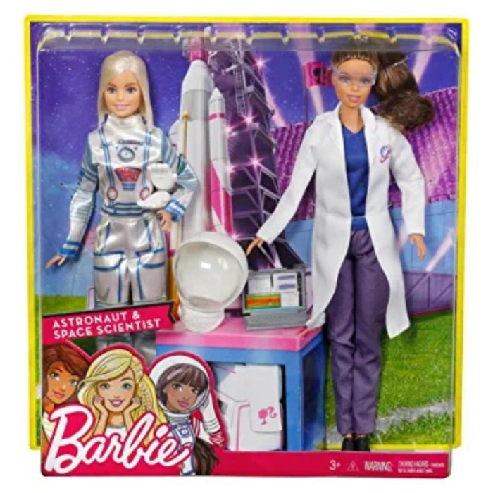 Boneka Blonde Barbie Astronaut & Space Scientist Doll and Playset
