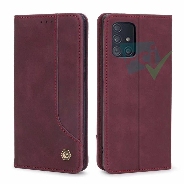 Casing Untuk Samsung M51 Genuine Super Wallet Case PE Leather Full 360 Degree TPU Waterproof - COD