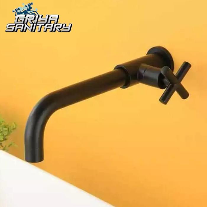 Kran wastafel dinding hitam/kran wastafel tembok black/kran cuci tangan