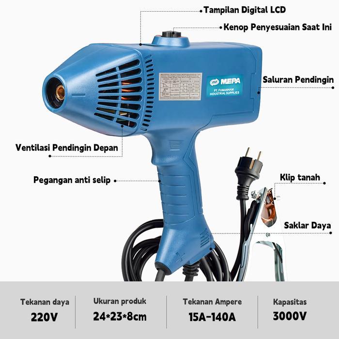 MEPA Mesin Las Perlengkapan Las Portabel Genggam/Spot Welder Genggam Portabel/ MESIN LAS LISTRIK