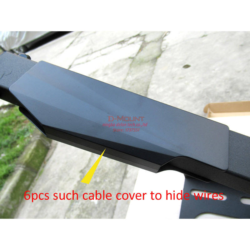 (NEW)DL-D-A64L 60kg 70" 65" 600x400 retractable heavy duty swing double arm lcd bracket swing tv