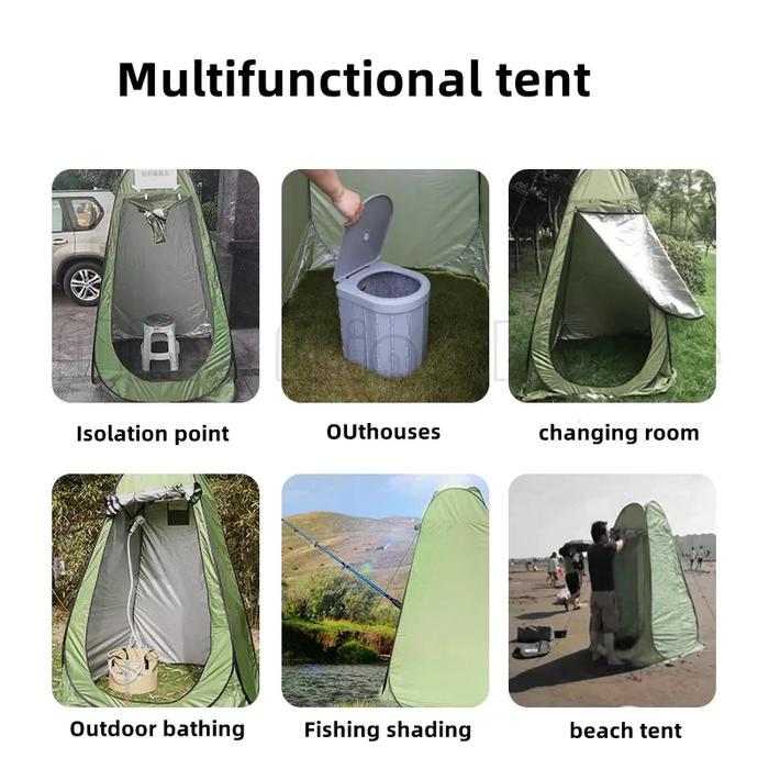 Tenda Mandi Luar Ruangan Portabel Mudah Dipasang - Tenda Privasi Ruang Ganti - Outdoor, Camping