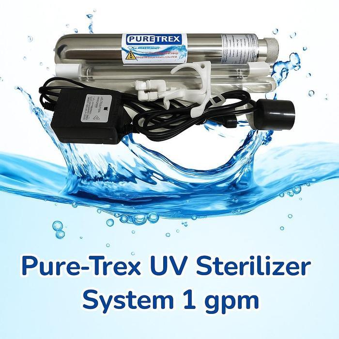 PUREtrex UV Sterilizer Reverse Osmosis 100Gpd 1 GPM UV 1GPM SET 6 watt