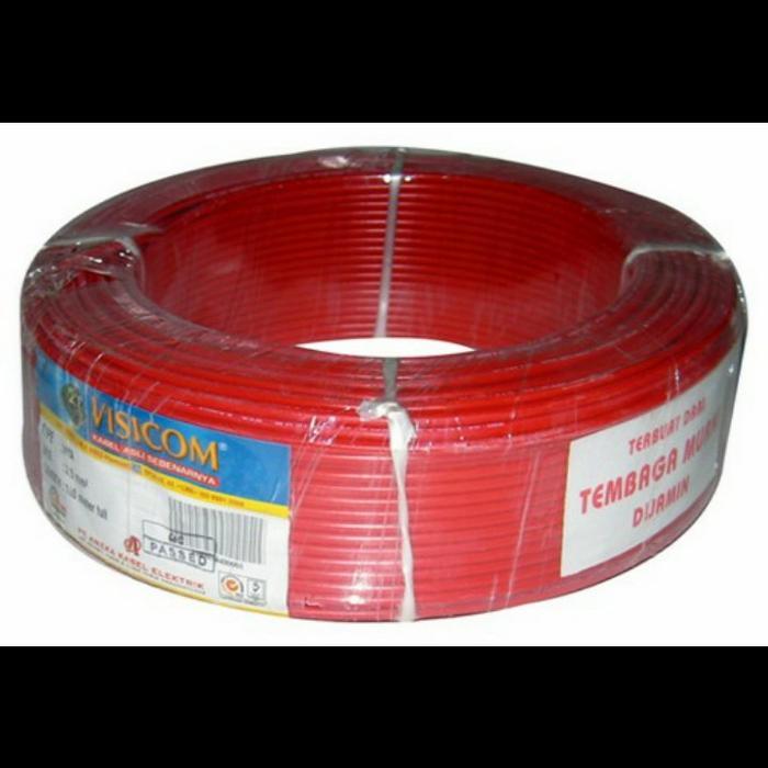 Kabel Nya 2,5X50 Meter Visicom Kabel Tunggal Tembaga Murni Sni 2,5Mm 50M