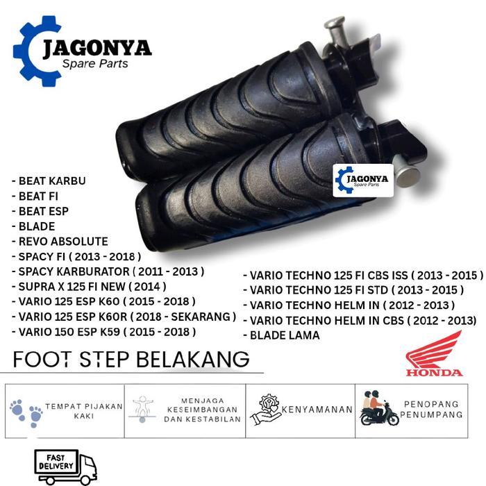 Foot Step Belakang Pijakan Kaki Belakang Beat Karbu, Beat Fi, Beat Esp, Blade, Revo Absolute, Spacy