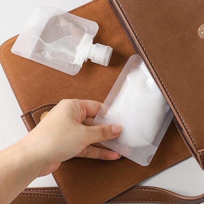U-Living Set Bundling Travel Botol Refill Tempat Sabun Cair Botol Sabun Travel Plastik Fliptop