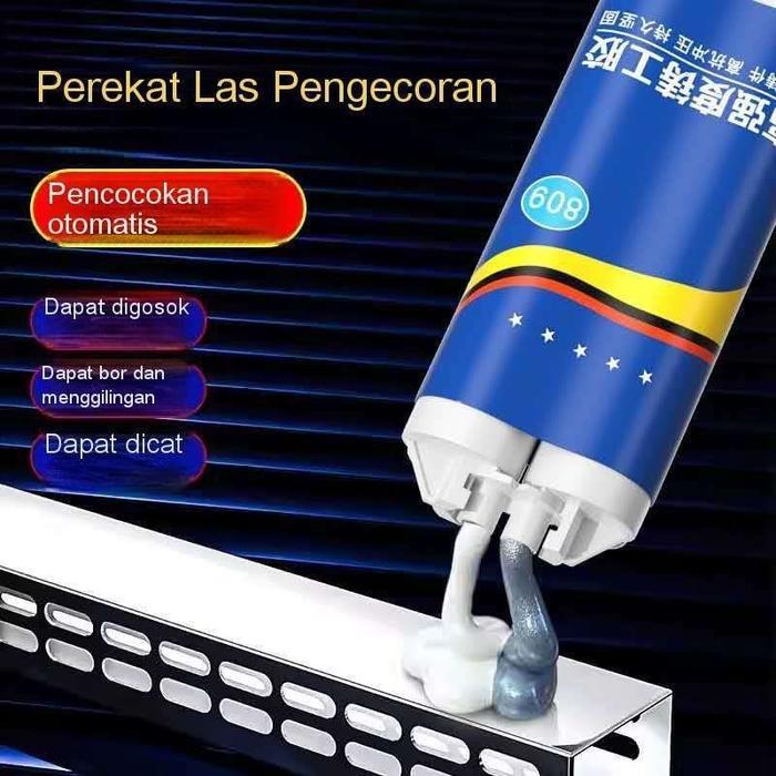 Lem Besi AB TERTELL 100ML Tahan Panas Industrial Metal Repair Glue Lem AB SUper Kuat Lem Perekat