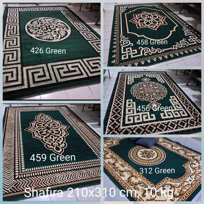 Karpet permadani jumbo 210x310 karpet lantai karpet hijau klasik