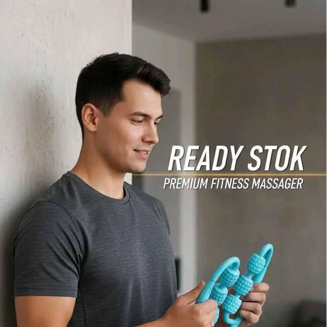 Roller Pijat/ Pijit Betis 9 Roda-Alat Pijat Manual Pria,Wanita Facial & Badan Terapi Kesehatan Tubuh