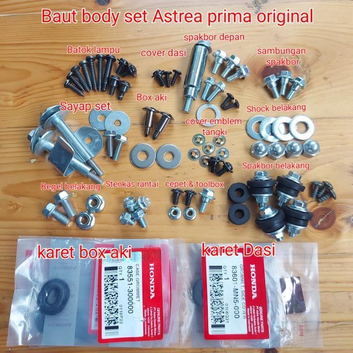 Baut Body Set Honda Astrea Prima Lengkap Original