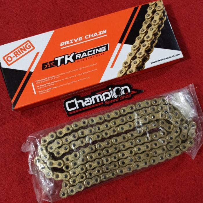 PROMOOO Rantai TK Racing 428 428-130 428HPO HPO Oring O-Ring Gold Bright Murah