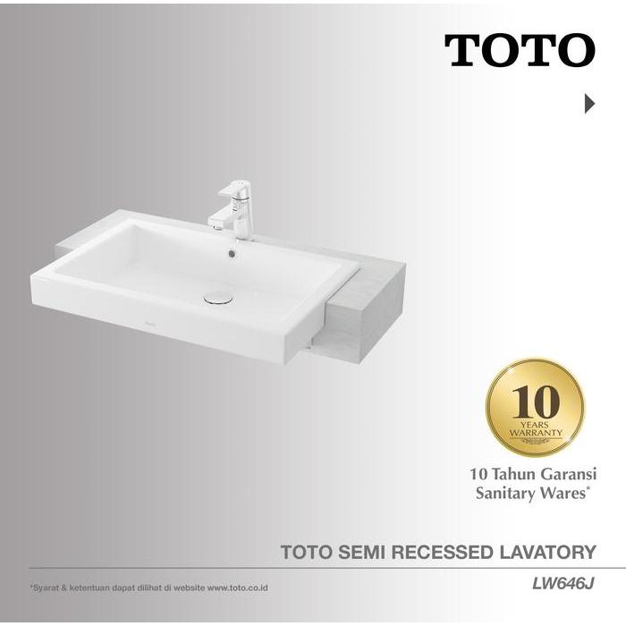 TOTO Semi Recessed Lavatory / Wastafel LW646J