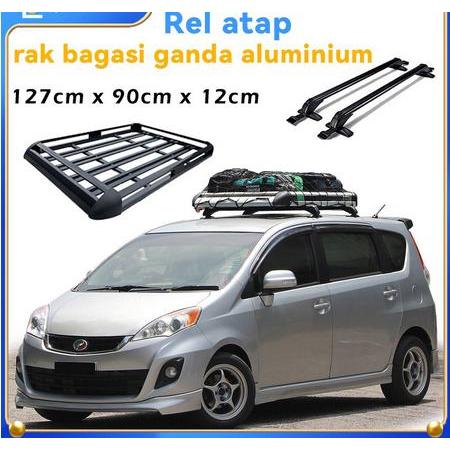 HS Roof Rack Universal/Roof Rack For CarRak Universal Untuk Kenderaan Rel atap + rangka kompartemen 
