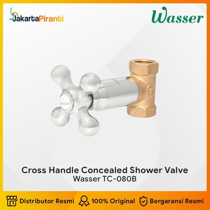 Stop Kran Tanam (Dingin) Wasser TC-080B - Concealed Shower Tap 1/2" Bahan Brass Produk Original