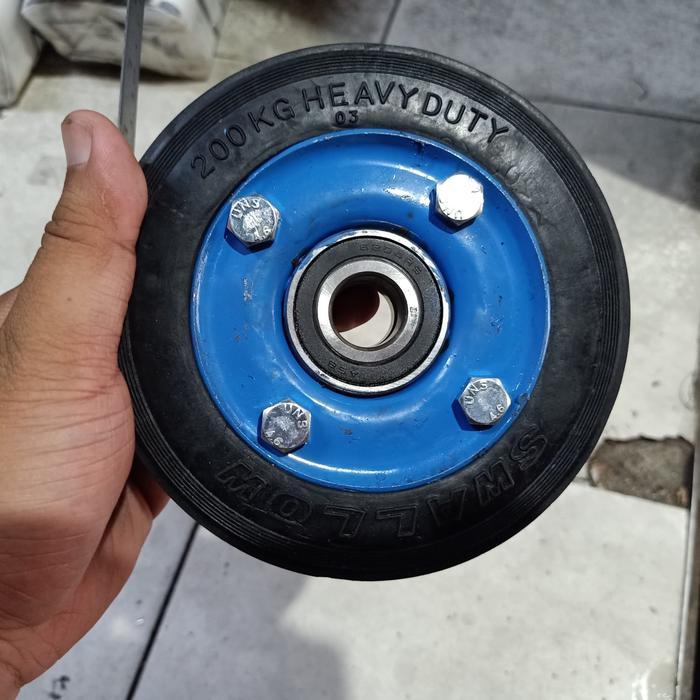 Heavy Duty Trolley Wheel / Roda Lori 6 " Swallow 2 Bearing