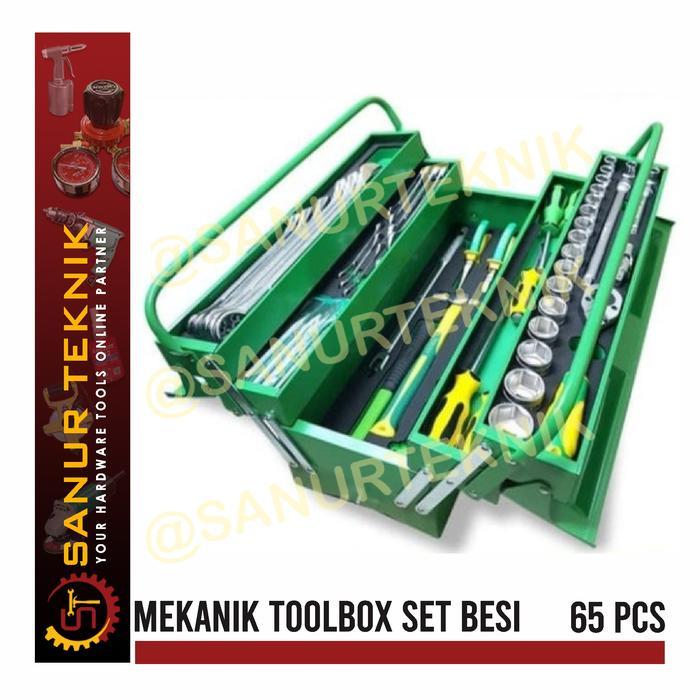 TEKIRO Mechanic Tool Set / Mekanik Toolbox Perkakas Set Alat Tukang BOX BESI 66 PCS 66PC ST-TB1651
