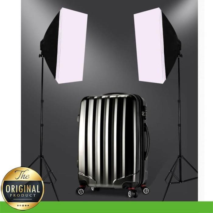 Midio Softbox Lighting A1 Paket Softbox E27 + Tripod Stand 2M + Tas Waterproof (5 Pilihan Ukuran)