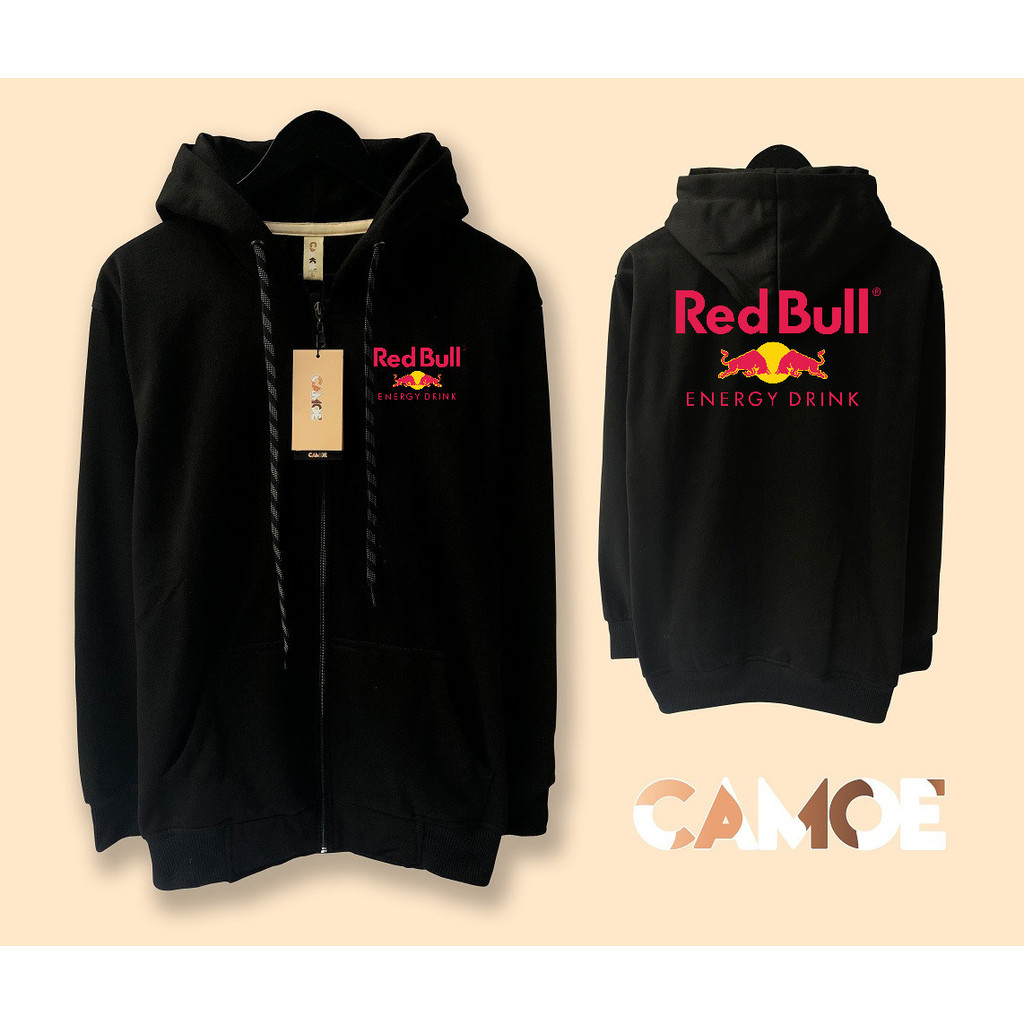 Jaket Hoodie Zipper Redbull Energy Drink logo