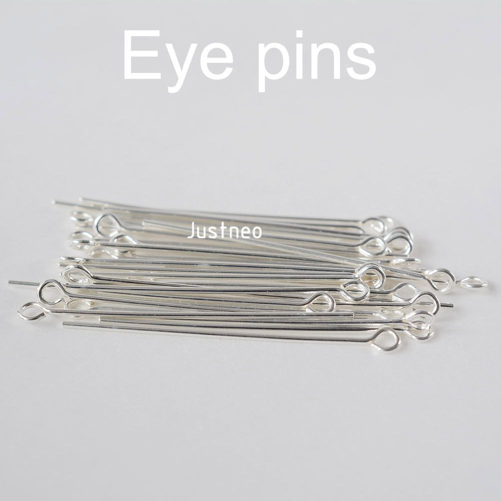 925 Sterling Silver head pins for jewelry making supplies, t needle pins