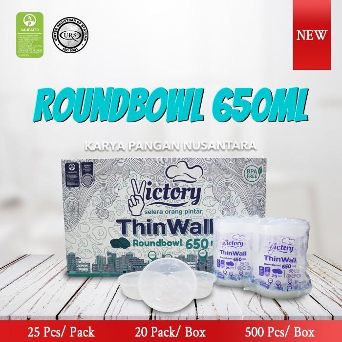 THINWALL VICTORY ROUND BOWL 650ML ROUND CUP ROUNDBOWL 650 ML PAX 25PCS