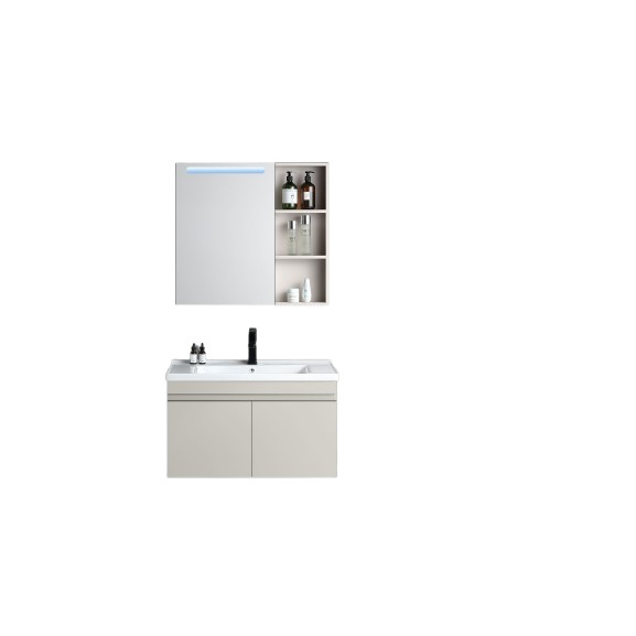 DBS Kabinet Wastafel 2301-60 PVC 60cm - Set Kabinet Kamar Mandi Anti Air & Rayap