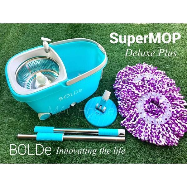 Alat Pel Lantai Pembersih Lantai Super Mop Bolde Deluxe Plus Saringan Pel Stainless Pasti Ori
