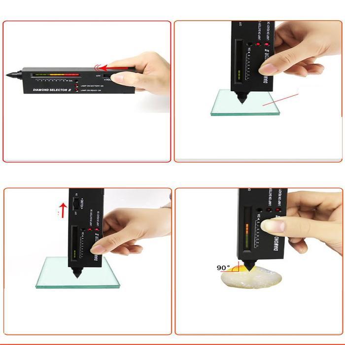 Diamond Selector ii/II Alat Ukur Kekerasan Batu Berlian Permata Akik Tester Alat Tes Uji Keaslian