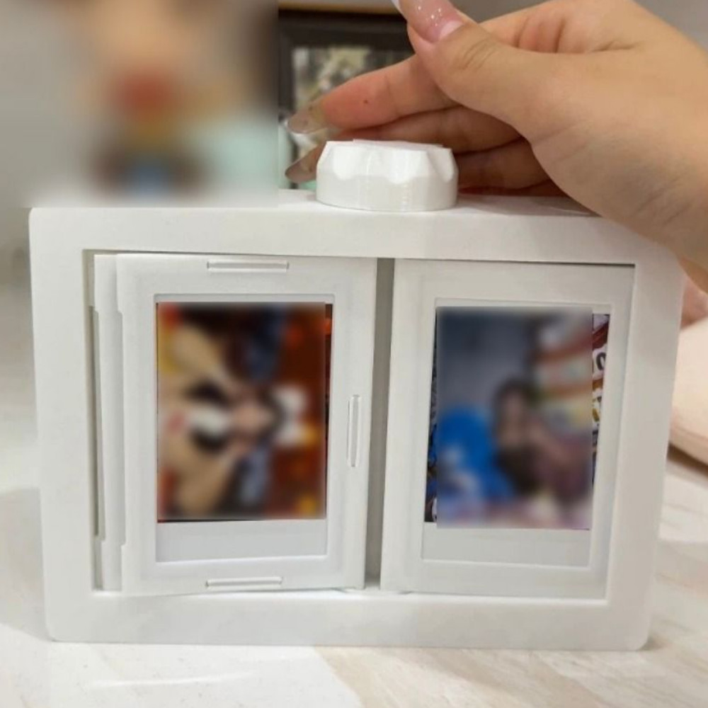 12 Pockets 3D Rotating Photocard Holder Transparent Easy To Install Photo Album Rotating