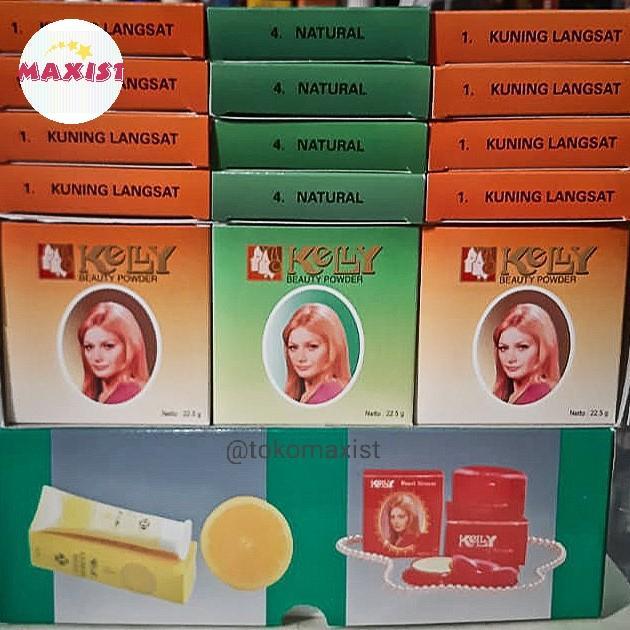 [Lusinan] Bedak Padat Kelly Natural / Kuning Langsat Compact Beauty
