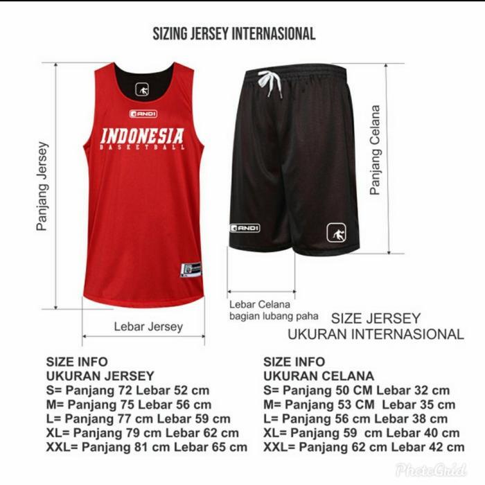 Jersey Setelan Basket TimNas INDONESIA Reversibel BOLAK BALIK