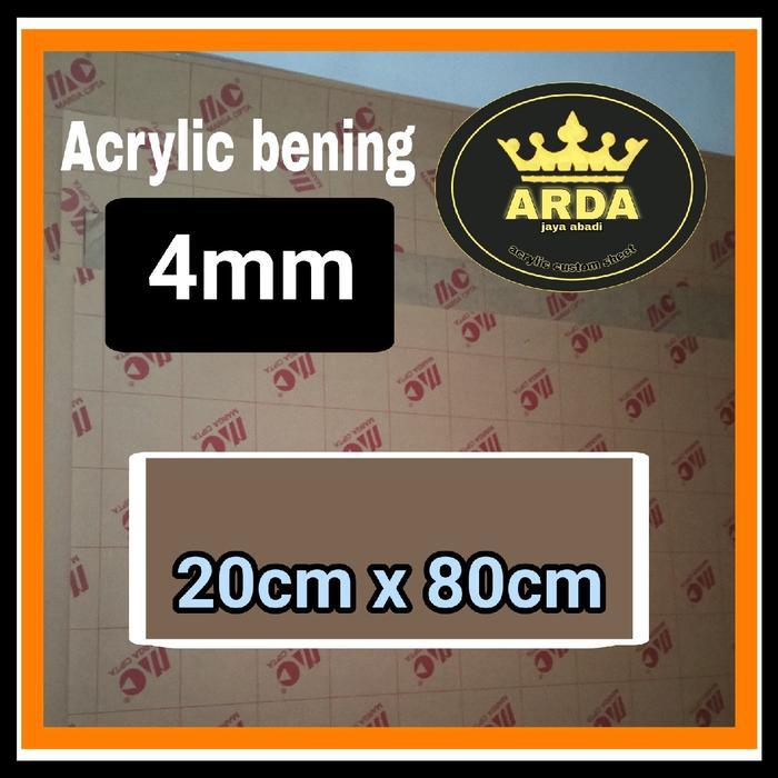 Akrilik 4mm bening 20 x 80 Akrilik lembaran Acrylic clear mika kaca plastik akrilik termurah