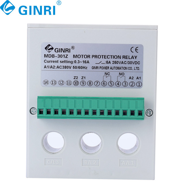 GINRI MDB-301 LCD DISPLAY 3-PHASE CURRENT MOTOR PROTECTOR OVERLOAD/UNDERLOAD PROTECTION RELAY