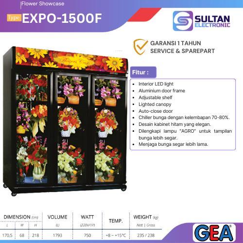 GEA Flower Showcase EXPO-1500F / EXPO 1500F / EXPO1500F Showcase Chiller Bunga Kapasitas 1793 Liter