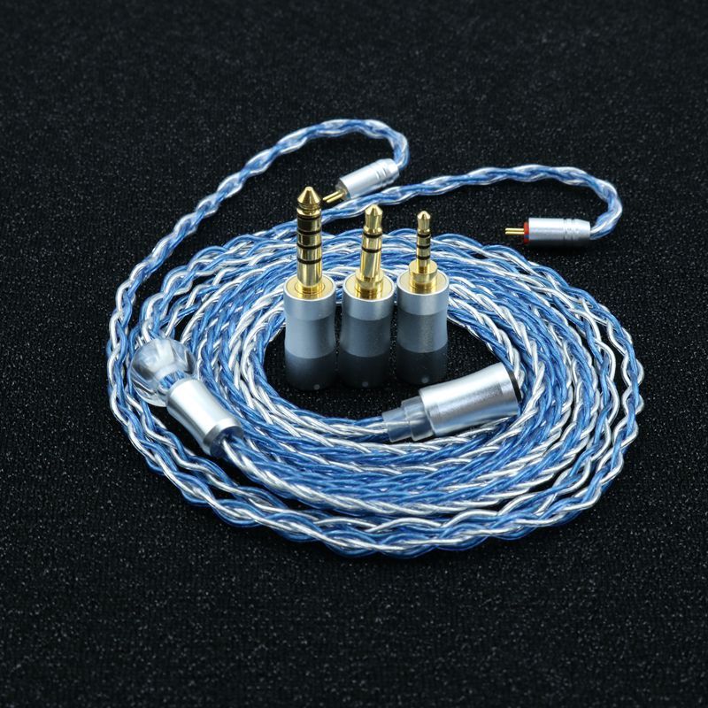 XINHS 8 Core Blue Silver Silver Plated Cable Modular Cable