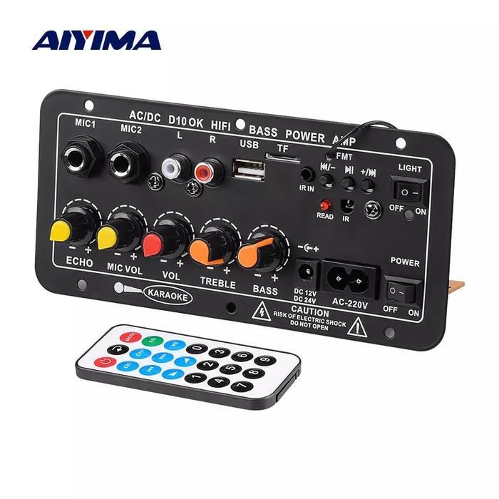 Kit Power Amplifier Bluetooth Karaoke Ac-Dc Speaker Aktif 10-12 Inci
