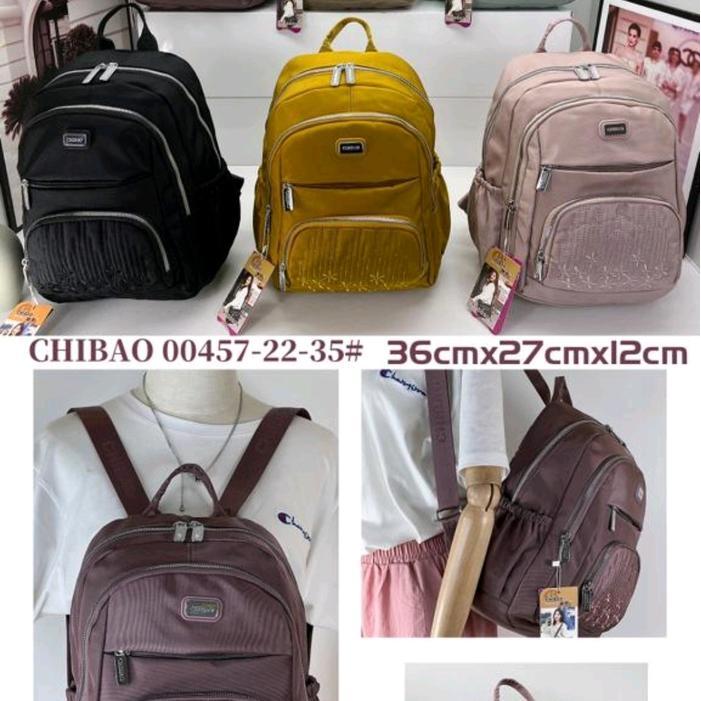 New Tas Ransel Import Chibao Motif Bordir Kanvas Import