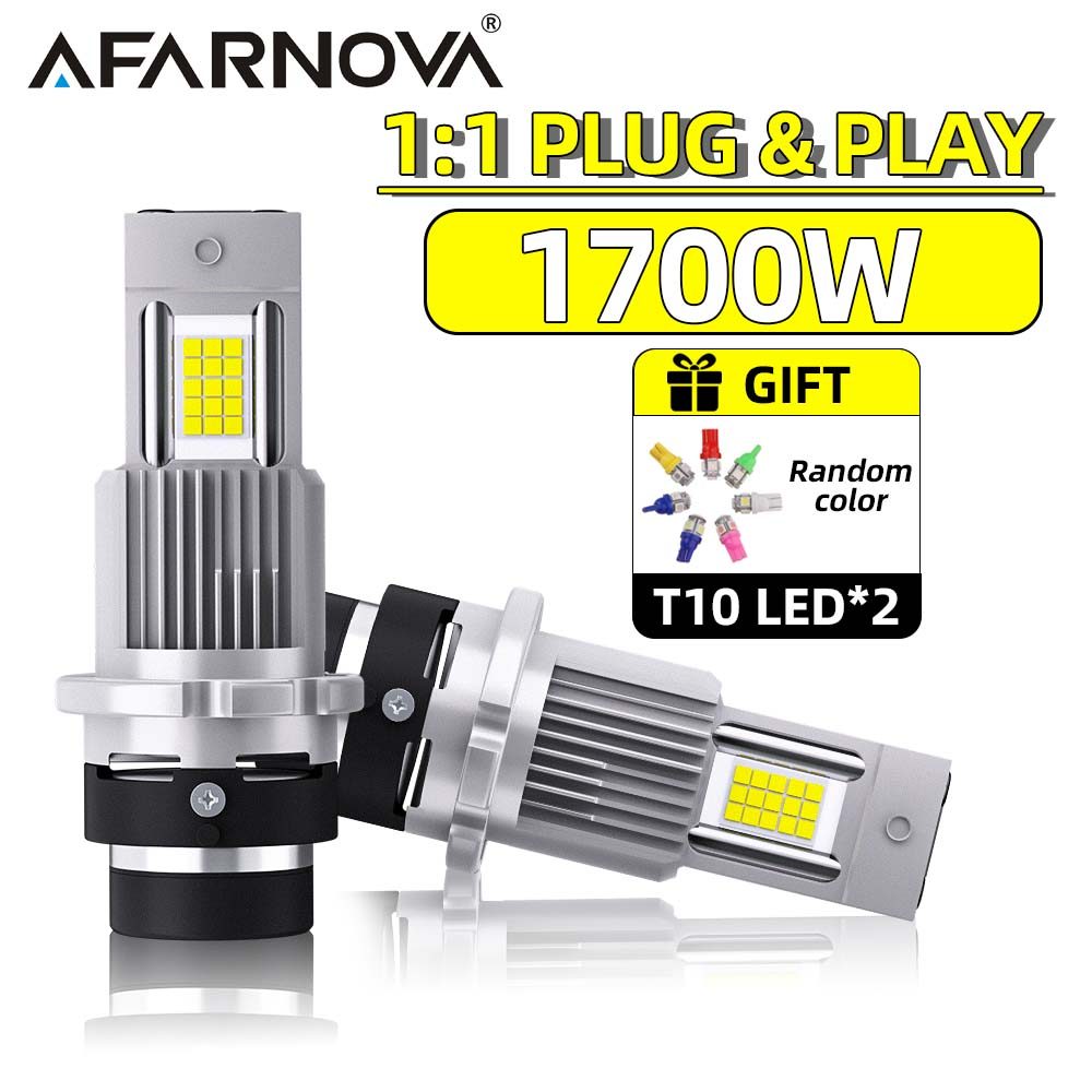 D4S LED Headlight Bulb D2S D2R D4S D4R 1700W 1:1 Led Headlight 1:1 Plug and Play Upgrades 4575 CSP