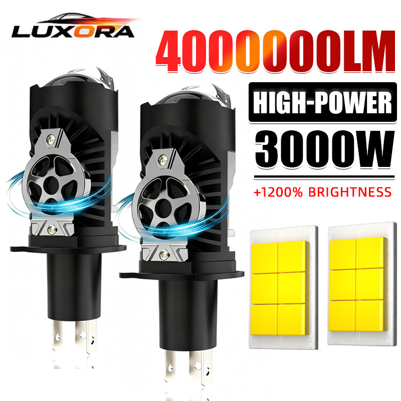 New H4/9003/HB2 LED Headlight Bulbs Projector Lens Canbus Super Bright LED 3500W 4000000LM 6000K