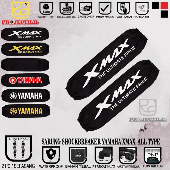 Sarung Shock Xmax / Cover Shockbreaker Xmax Sarung Sok Shok Belakang Motor Yamaha Nmax Aerox Xmax