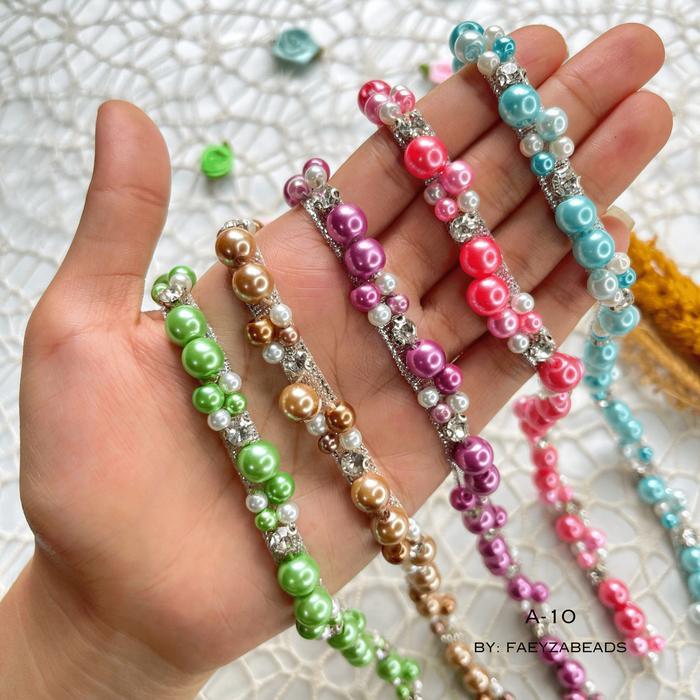 Rangkai Mutiara Jahit A10 / Payet Leher / Payet Pinggang / Payet Dada / Payet Mutiara Bisa Custom