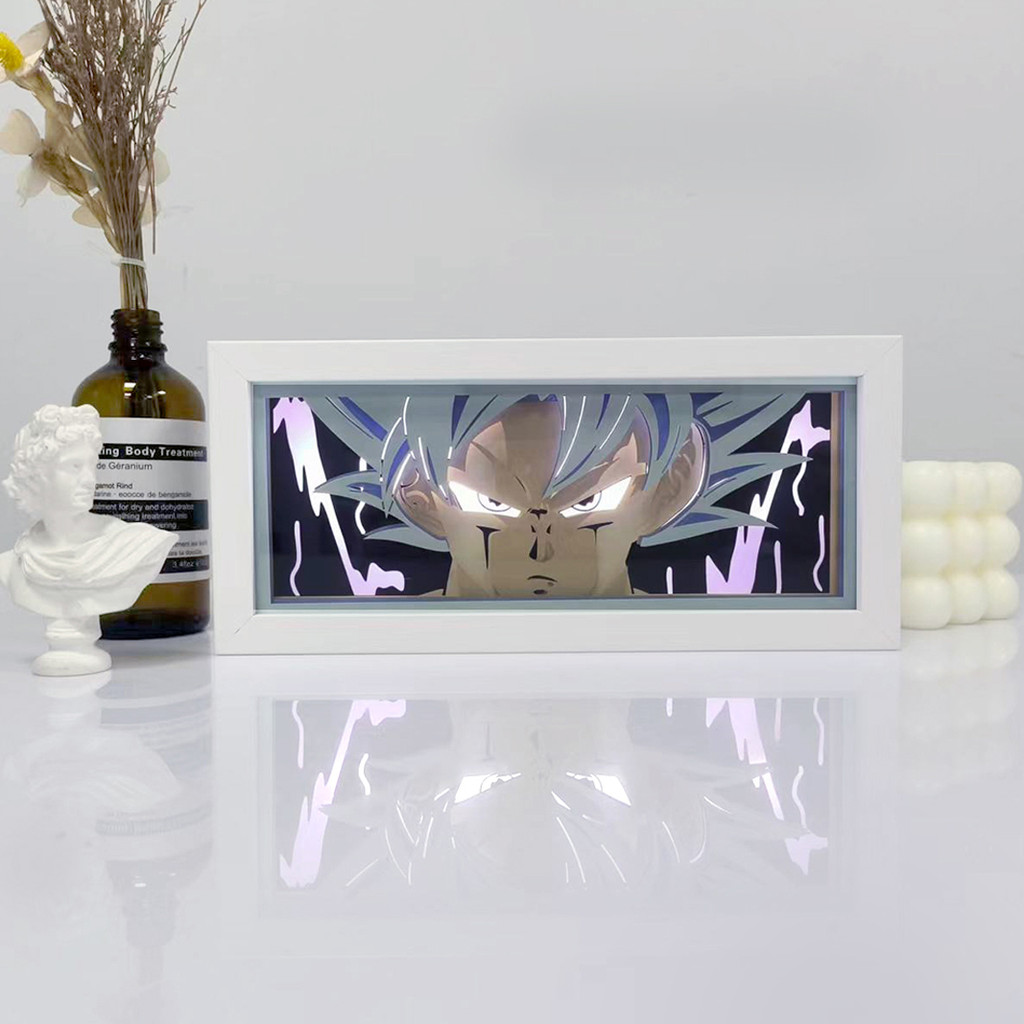 Dragon ball anime series paper-cut light room bedroom night light remote control colorful light box