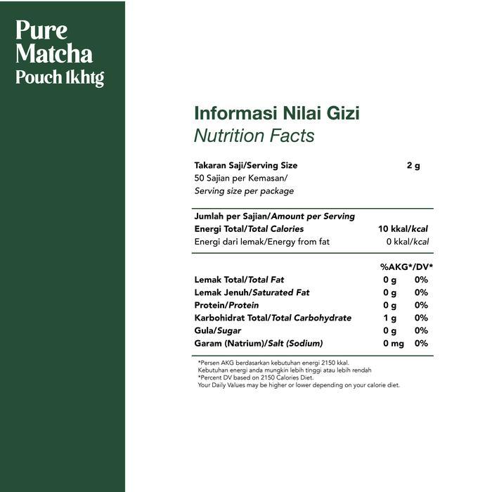 Ready Matchamu Matcha Pure Powder 1Kg Berkualitas