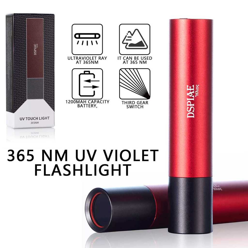 DSPIAE Ultraviolet Light Torch 365NM UV UV-T Nano Violet Flashlight
